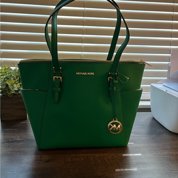 Michael Kors Handbags - Michael Kors Emerald Green Satchel